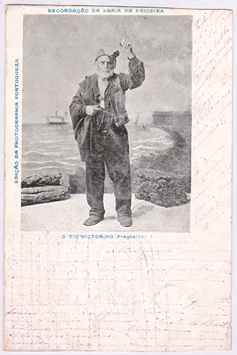 Ericeira beach postcard 1904