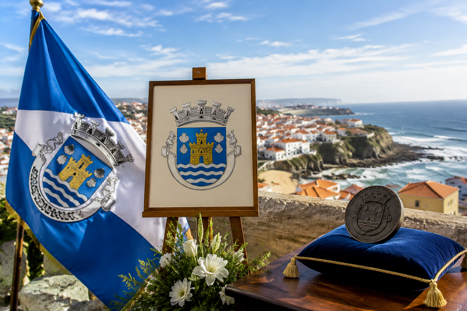 Mafra Parish Heraldic ordering of coat of arms, flag and seal.